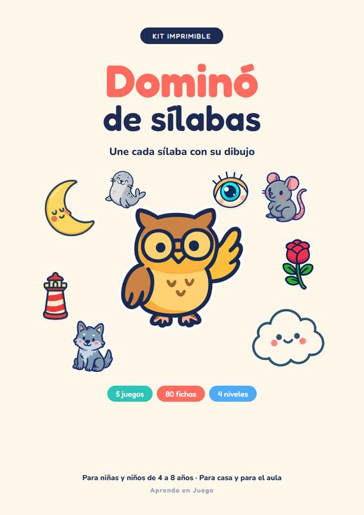 Portada del Dominó de sílabas
